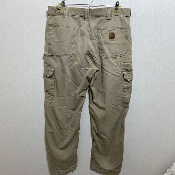 Carhartt Men's Tan and Cream Jeans Size 36”X30” - Picture 5 of 12
